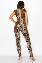 Animal Open Side Detail Skinny Jumpsuit