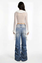 Riot Stack Destroyed Flare Jeans