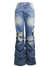 Riot Stack Destroyed Flare Jeans