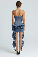 Wild Cascade Denim Sculpt Dress