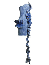 Wild Cascade Denim Sculpt Dress
