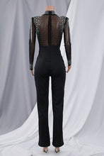 Rhinestone Tassel Mesh Jumpsuit