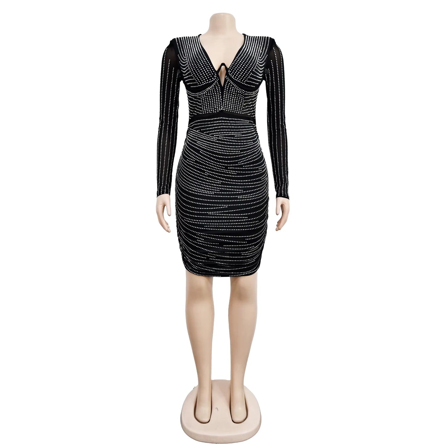 Sparkly Rhinestone Mini Dress