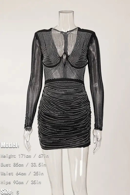 Sparkly Rhinestone Mini Dress