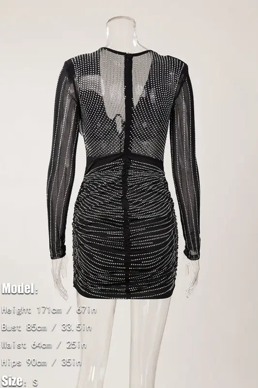 Sparkly Rhinestone Mini Dress