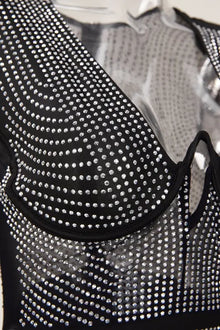Sparkly Rhinestone Mini Dress